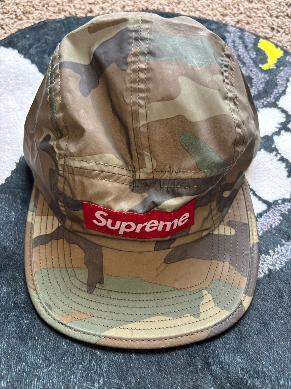 Supreme reflective Woodland Camo 5-Panel Cap with Red Box Logo